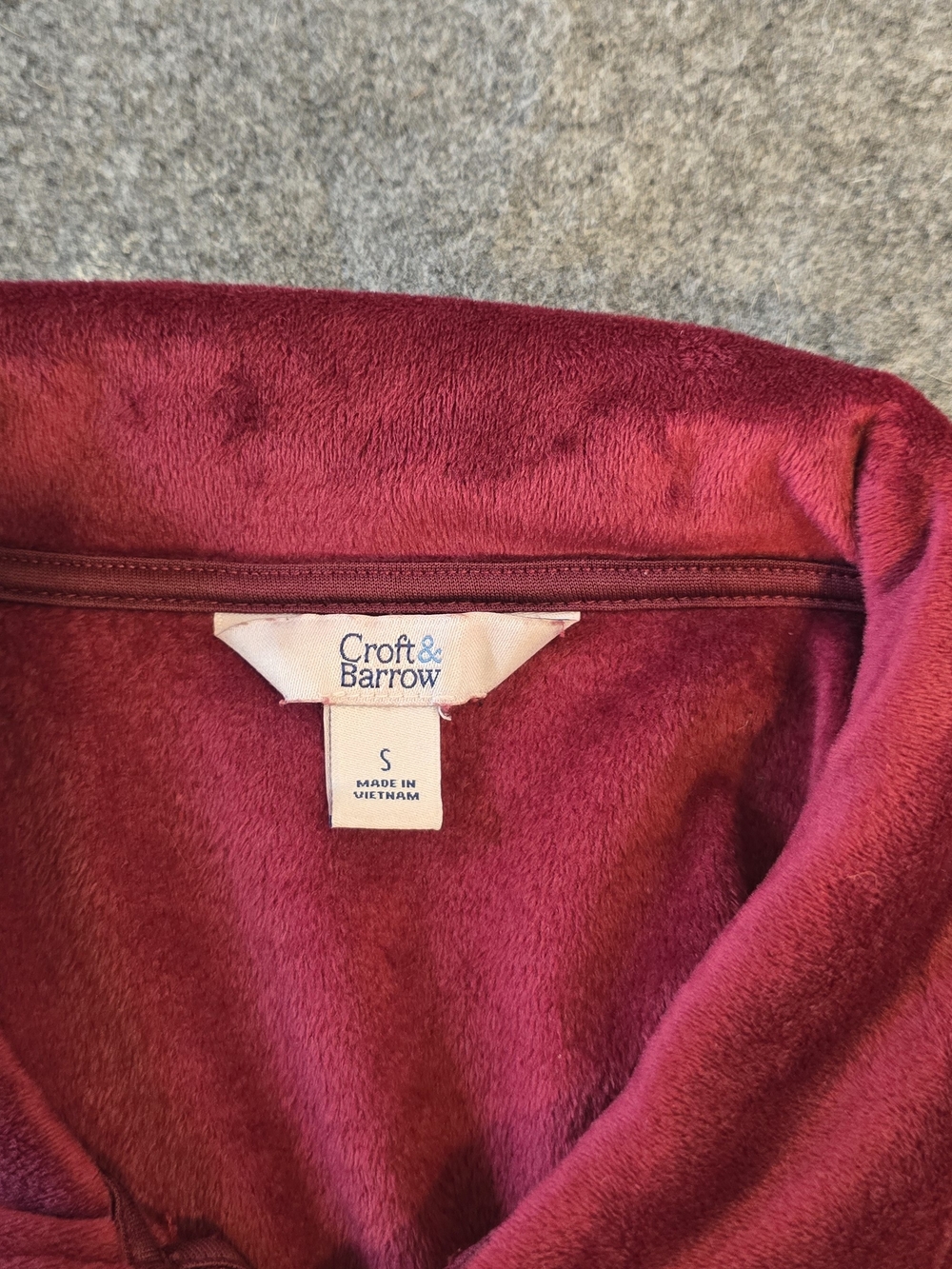 Croft & Barrow Women's Plush Fleece Jacket - Deep Wine Red